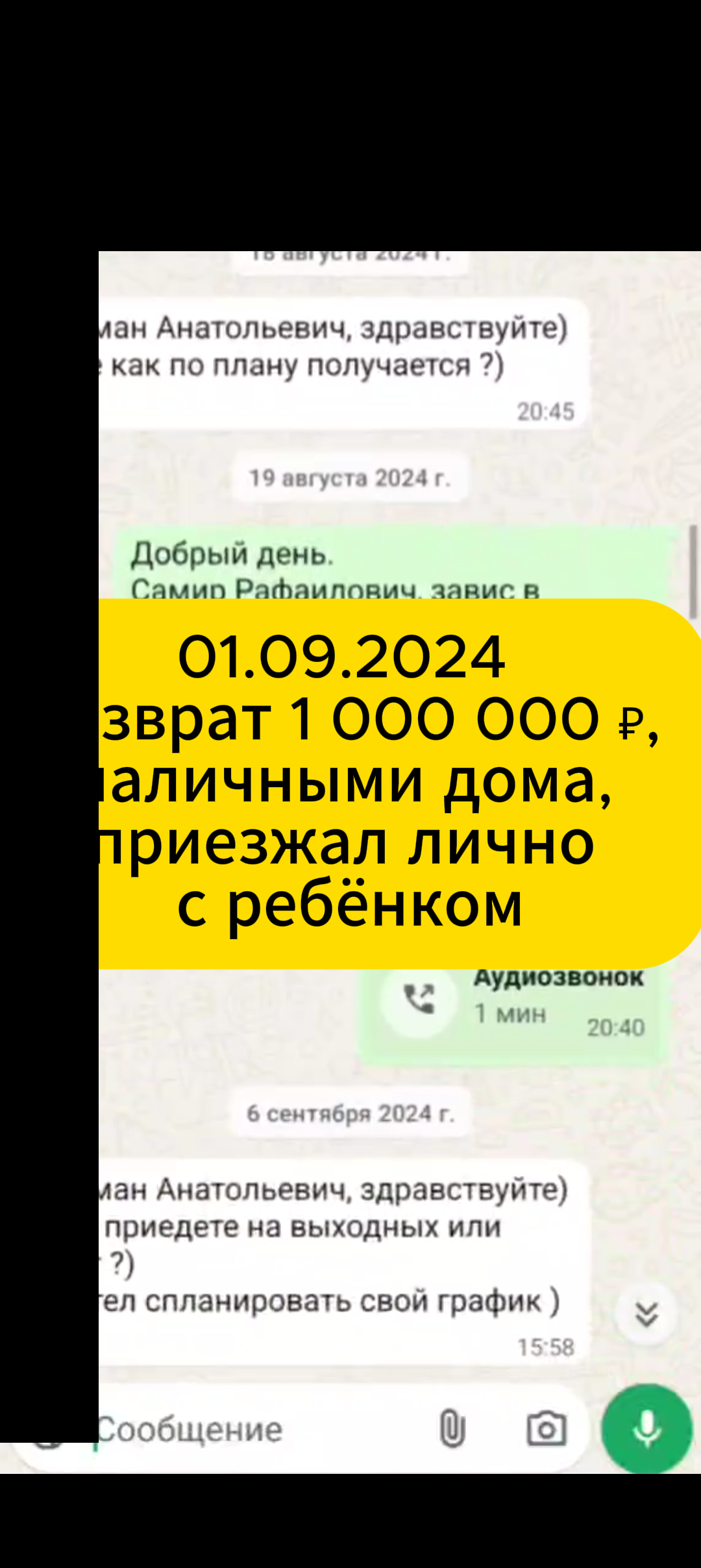 Redacted-скан: переписка WhatsApp по делу М-3328/2025 (позиция заявителя)