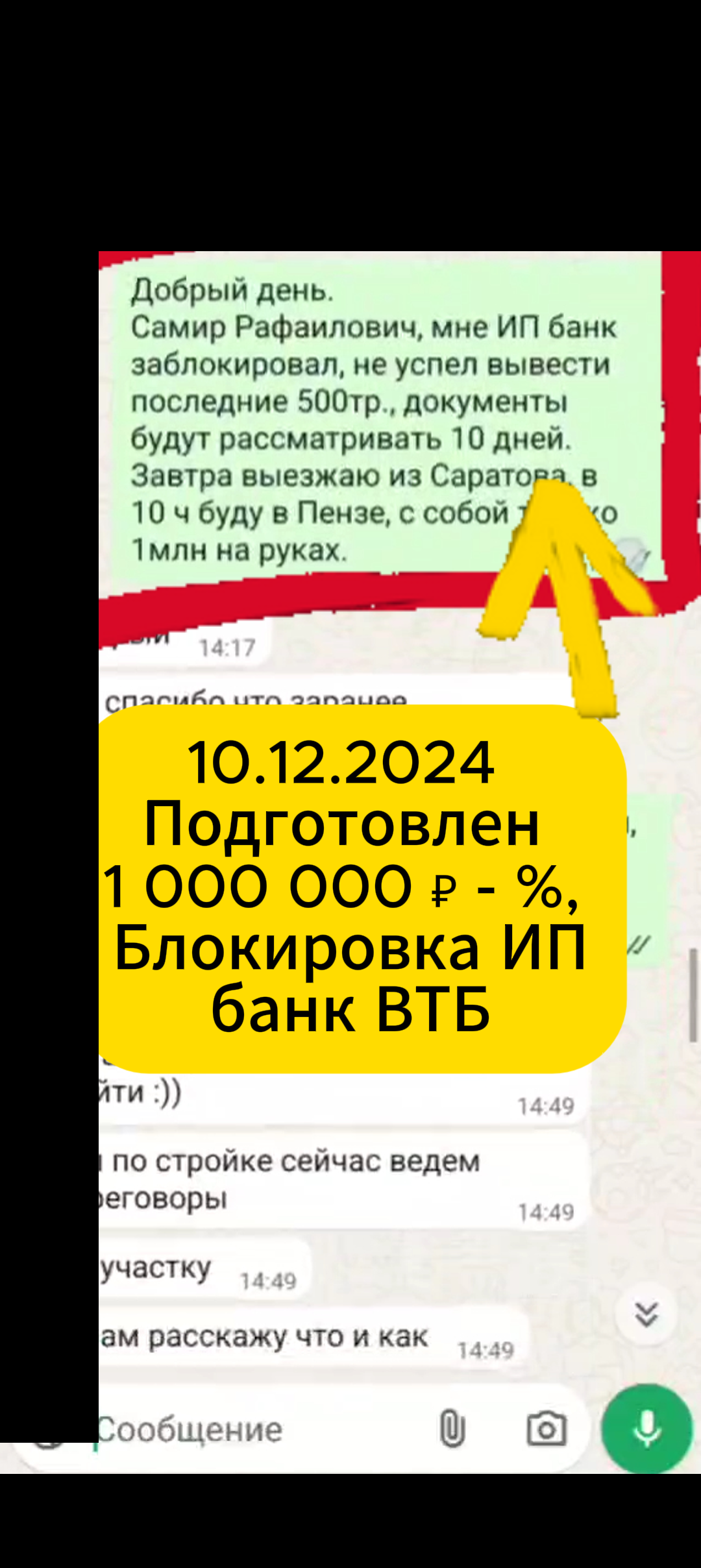 Redacted-скан: переписка WhatsApp по делу М-3328/2025 (позиция заявителя)